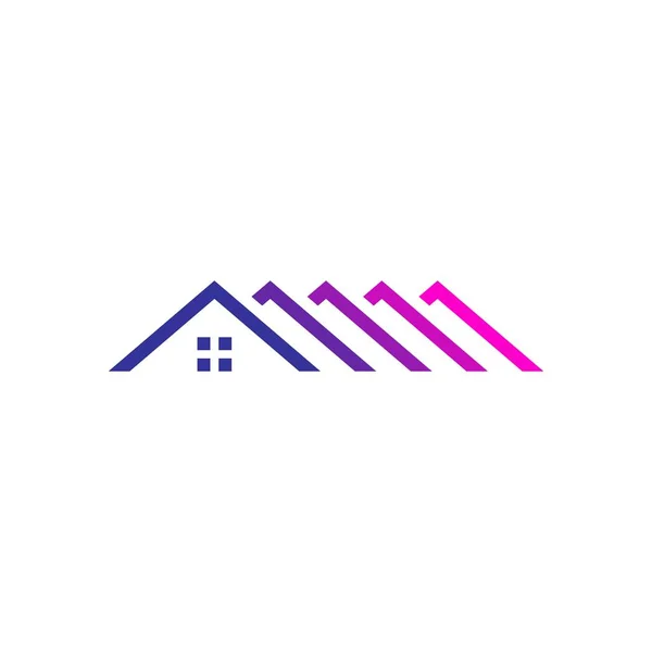 Çatı en iyi ev ipotek logo vektör simge — Stok Vektör