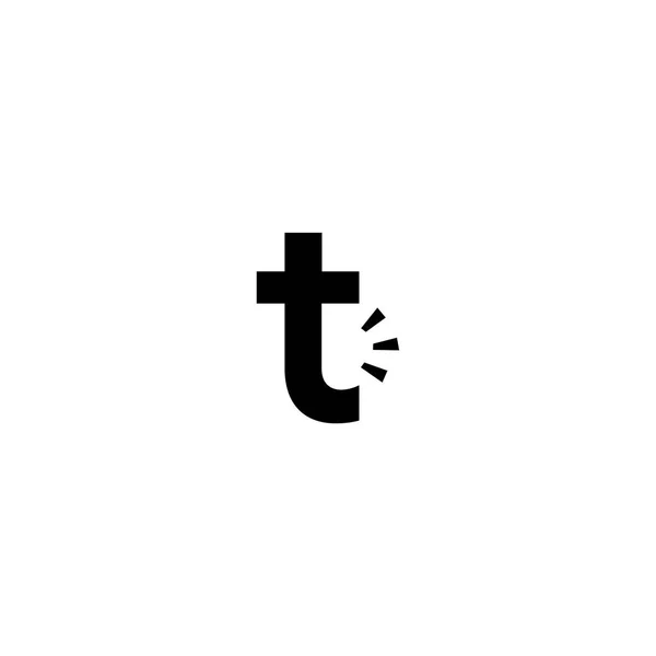 T lettera talk parlare logo icona vettoriale — Vettoriale Stock