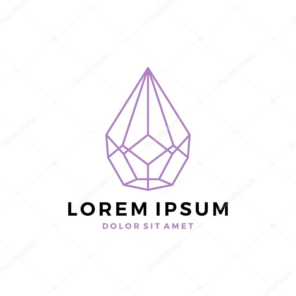 Terrarium succulent logo icon cactus geometric hanging lantern glass interior flower plant vector