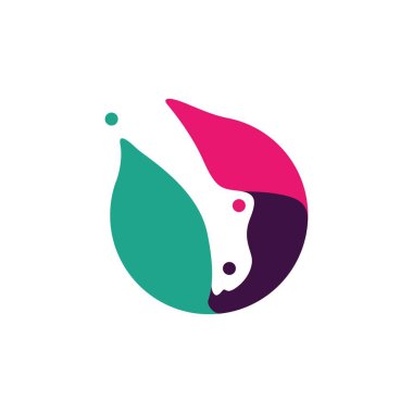 ayak ayak podiatry podiatrist podiatric logo vektör simgesi