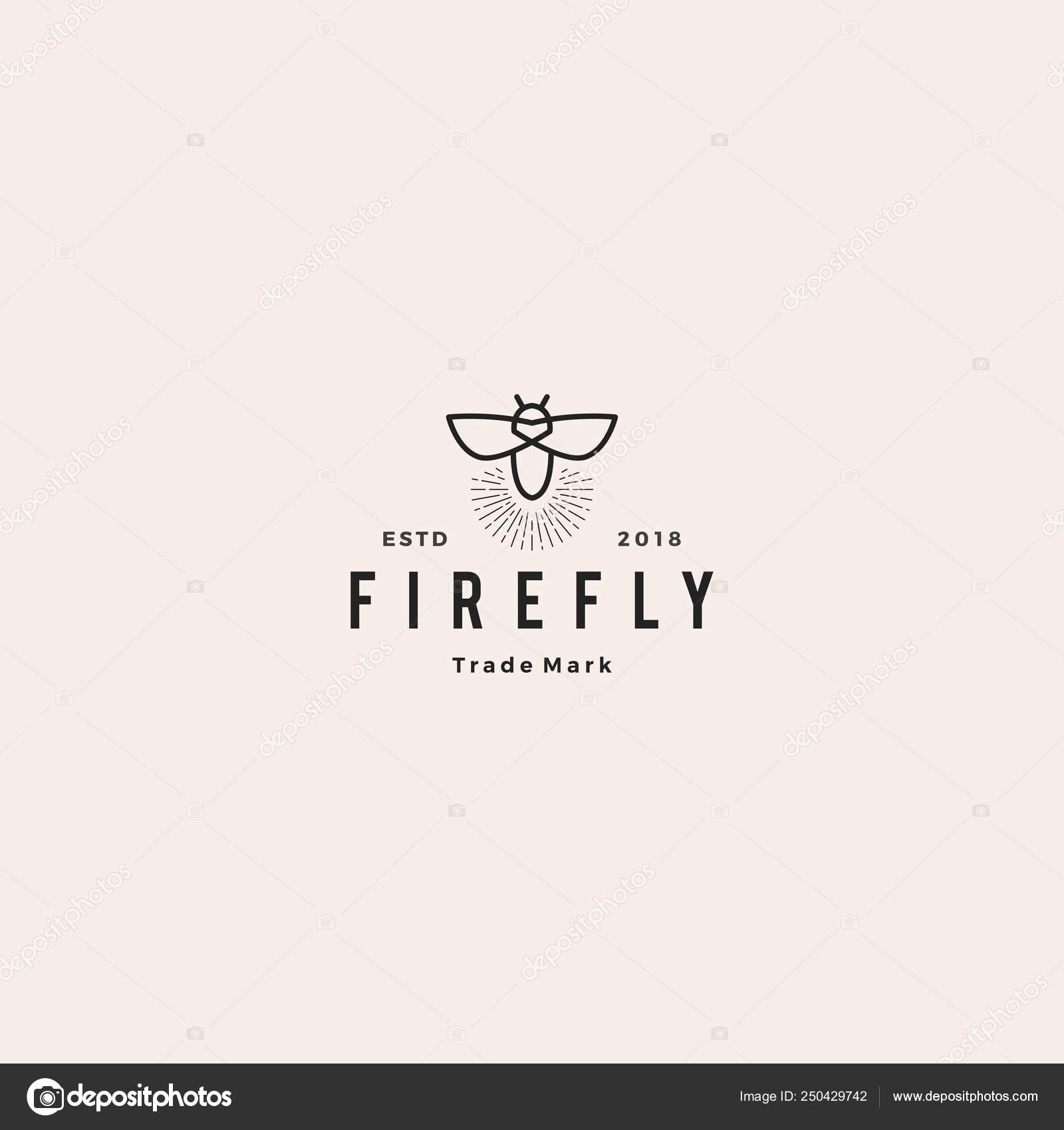 Firefly Logo Hipster Retro Vintage Vector Icon Illustration Design Inspirations Stock Vector Royalty Free Vector Image By C Gagavastard 250429742