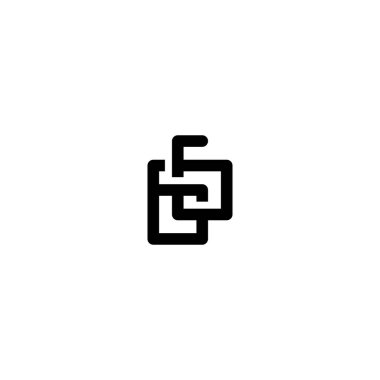 altmış altı numara çift çizgi sanat anahat monoline logo