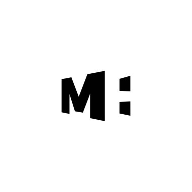Mh ilk harf 3d logo simgesi