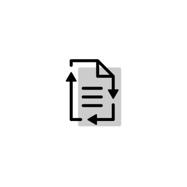 geri dönüşüm kağıt logosu simgesi vektör hattı anahat monoline renk dolgu stili