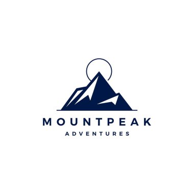mount peak dağ logosu vektör simgesi illüstrasyon