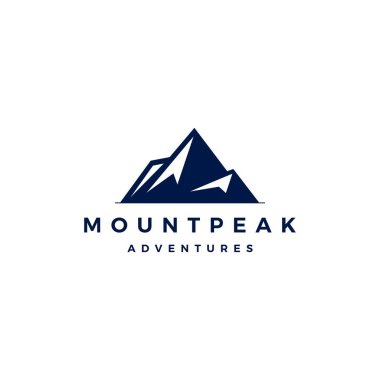 mount peak dağ logosu vektör simgesi illüstrasyon