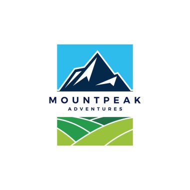 mount peak dağ logosu vektör simgesi illüstrasyon