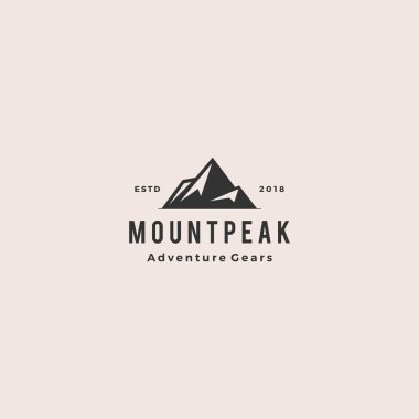 mount tepe dağ logosu hipster vintage retro vektör simgesi illüstrasyon