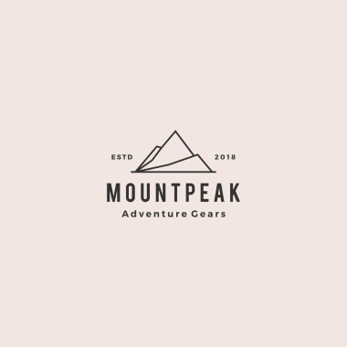 mount peak mountain logo hipster vintage retro vector icon illustration clipart