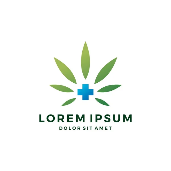 Cannabis medicinal logotipo vetor cânhamo folha ícone download —  Vetores de Stock