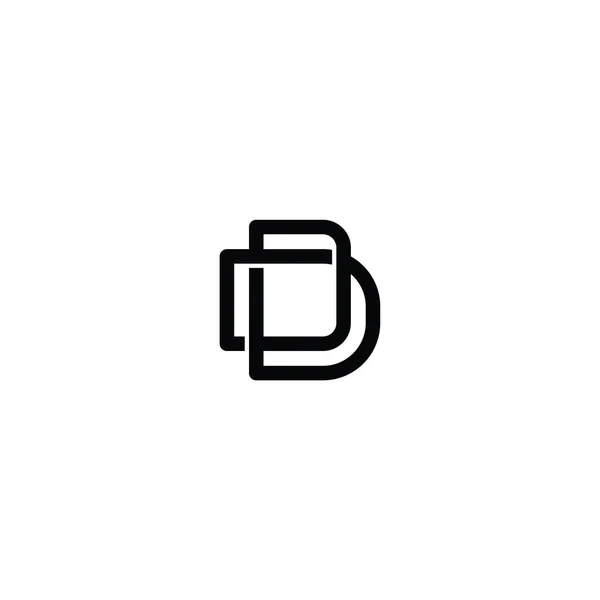 D lettera logo DD vettore DDD iniziale — Vettoriale Stock