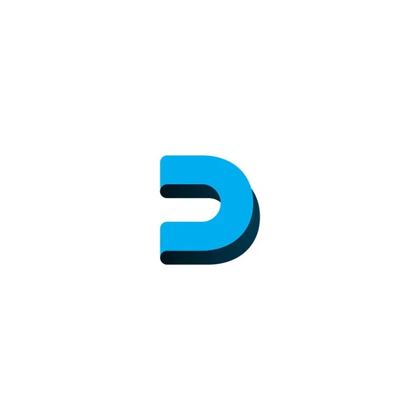 D brev logotyp DD initial — Stock vektor