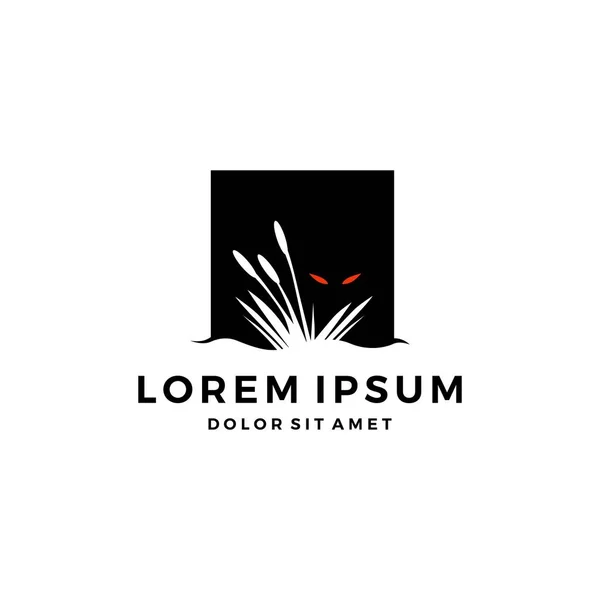 vahşi bataklık kaplan panter aslan göz yırtıcı logo simge vektör illüstrasyon