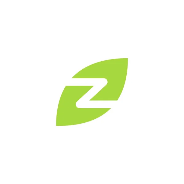 Z γράμμα Leaf Shape λογότυπο διάνυσμα εικονίδιο λήψη — Διανυσματικό Αρχείο