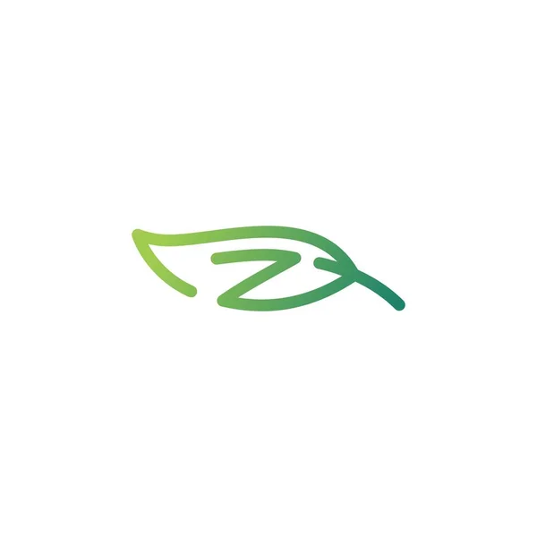 Z lettre feuille logo vecteur icône télécharger — Image vectorielle