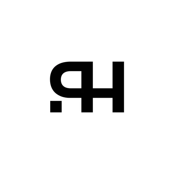 Hr letra rh logotipo inicial vector icon1 — Vector de stock