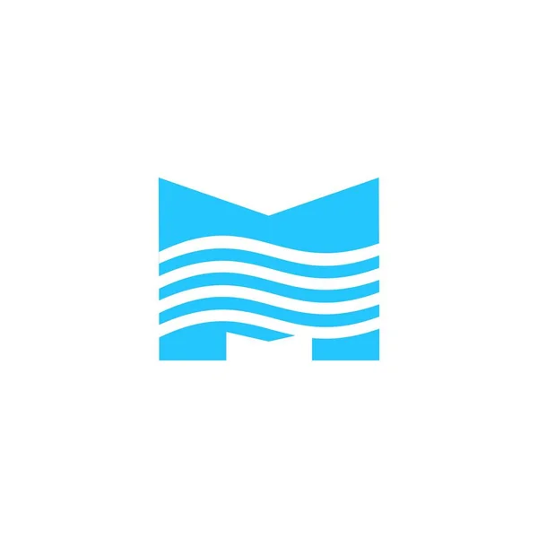 Logo fali litery m — Wektor stockowy
