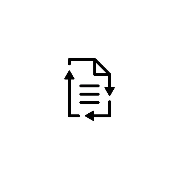 Reciclar papel logotipo icono vector línea contorno monolina — Vector de stock