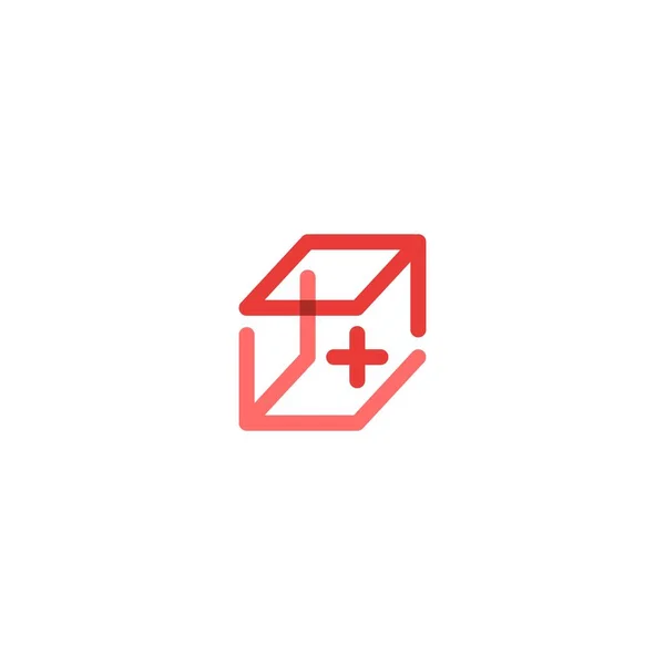 Kotak medis kit kit logo ikon vektor gambar - Stok Vektor