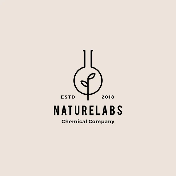 Blatt labor natur hipster retro vintage logo abzeichen vektor icon illustration — Stockvektor