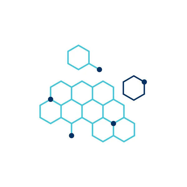 Illustrazione illustrativa dell'icona vettoriale a nido d'ape DNA — Vettoriale Stock