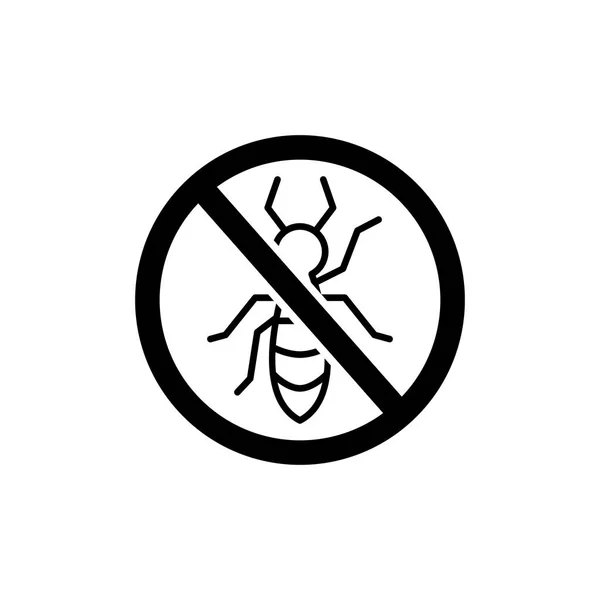 Stop pest logo ícone sinal vetor ilustração preto —  Vetores de Stock