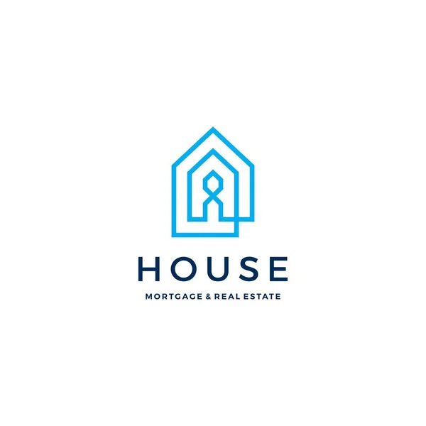 A letter house home mortgage real estate logo vector icon — Stock Vector