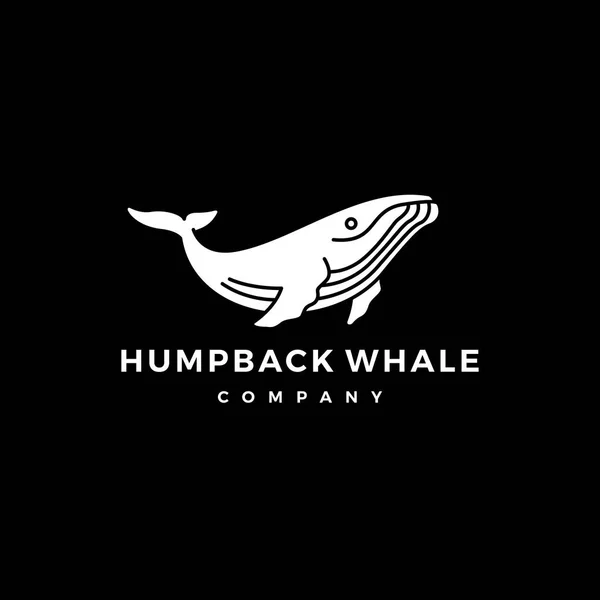 Illustration vectorielle du logo de la baleine à bosse — Image vectorielle
