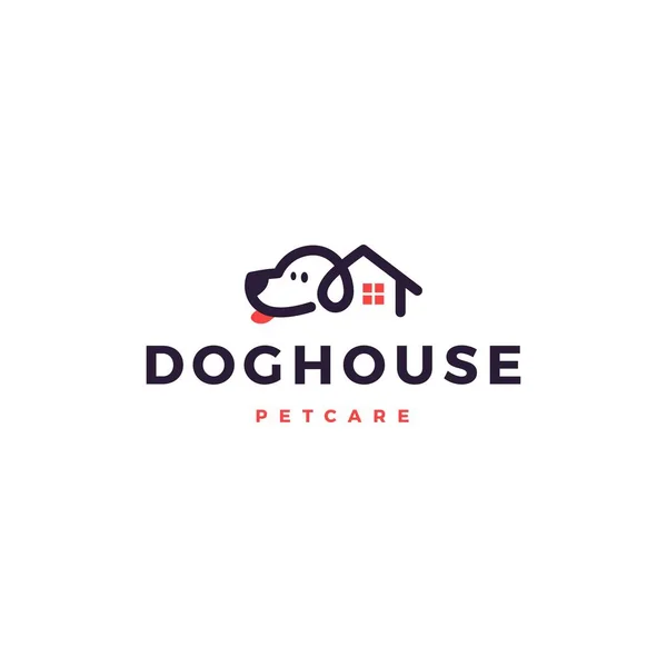 Σπίτι σκυλιών εικονίδιο φορέα λογότυπο — Διανυσματικό Αρχείο