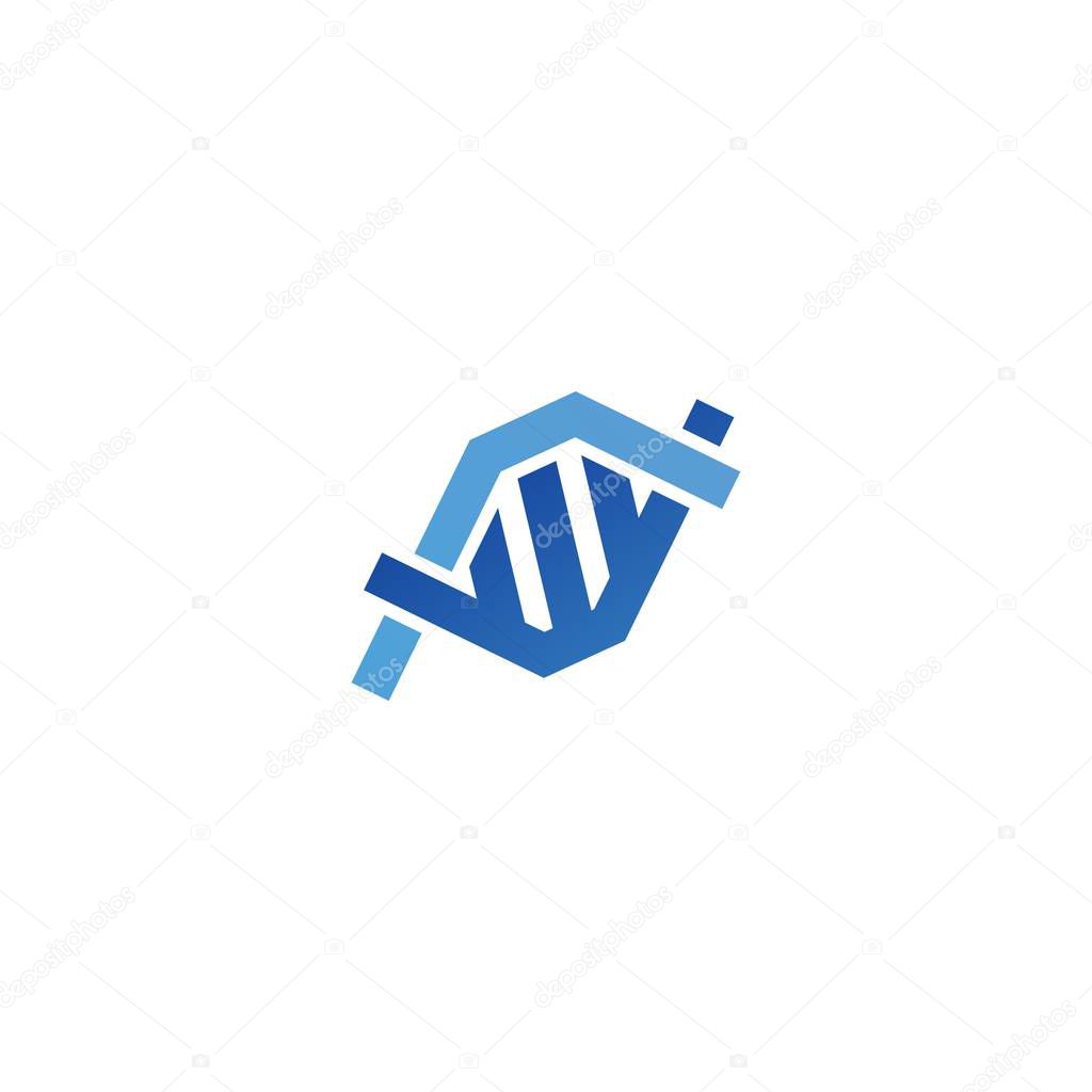 DNA logo gen strain genetic bio vector icon symbol