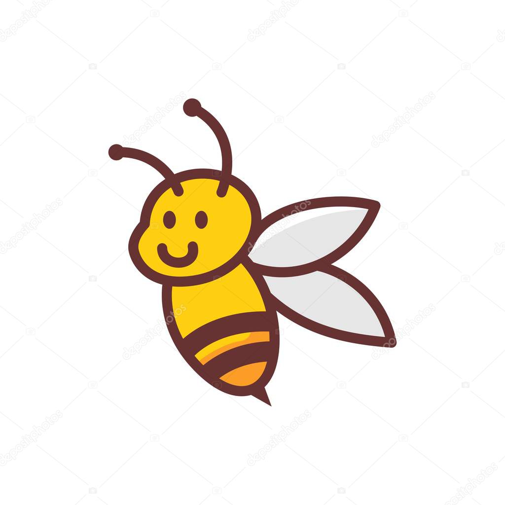 Bumble bee logo mascot cartoon character