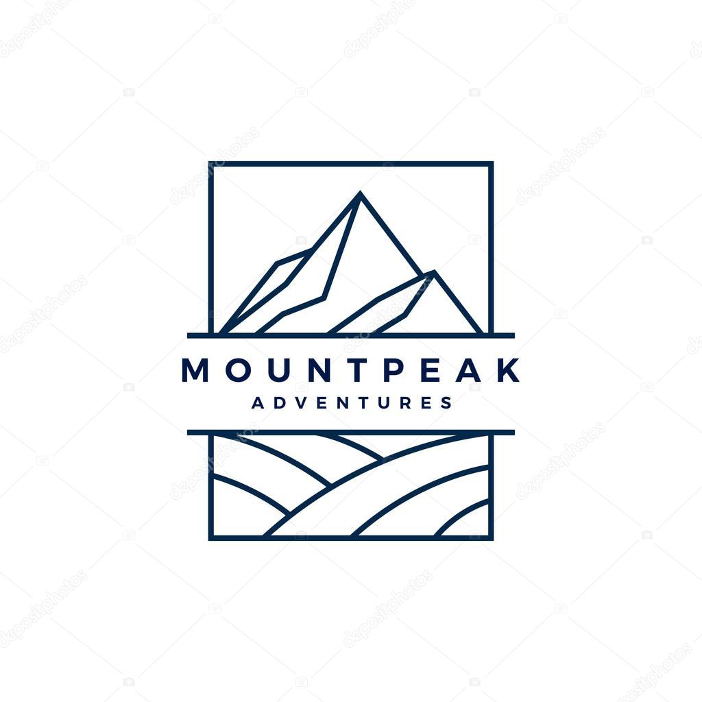Mount peak mountain logo vector icon illustration