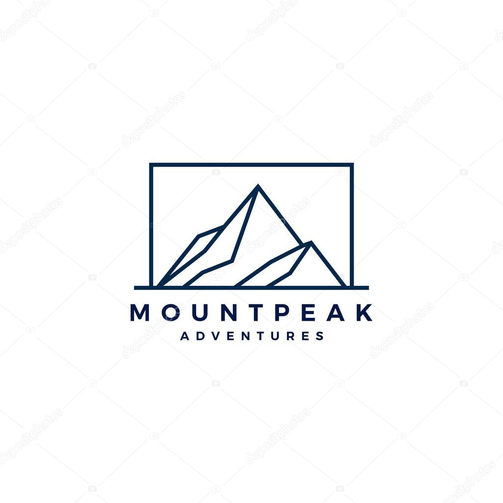 Mount peak mountain logo vector icon illustration