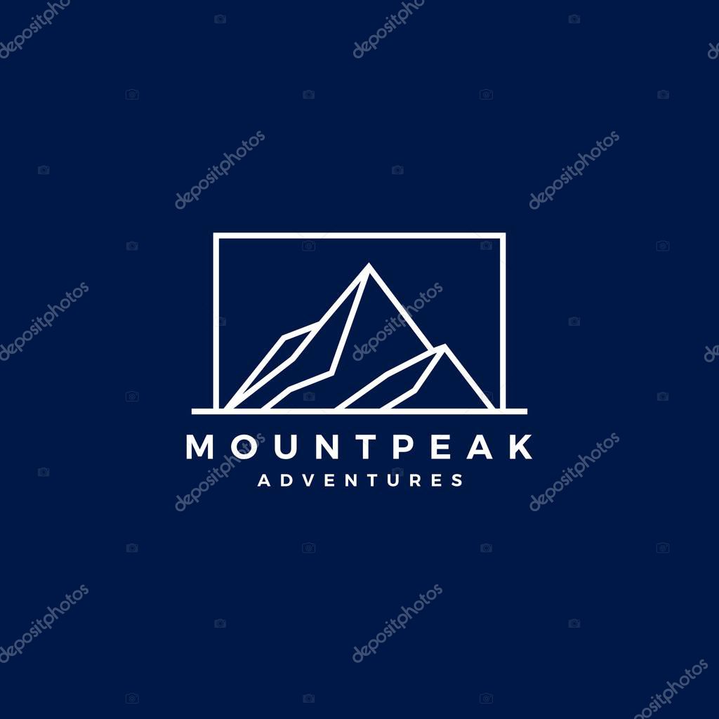 Mount peak mountain logo vector icon illustration