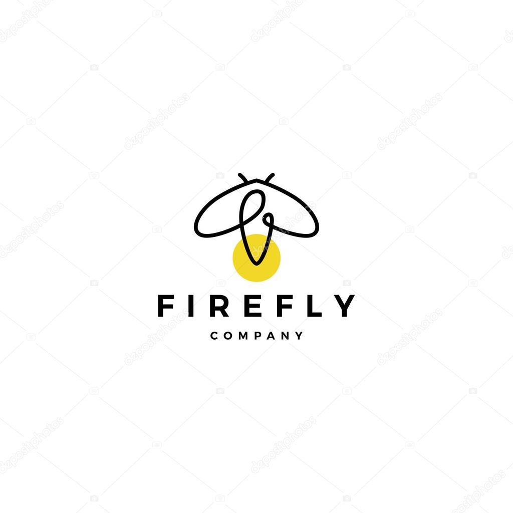firefly logo vector icon illustration design inspirations