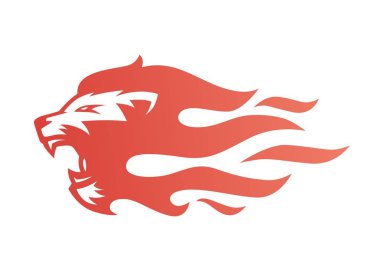 alev aslan ateş etmek illüstrasyon vektör