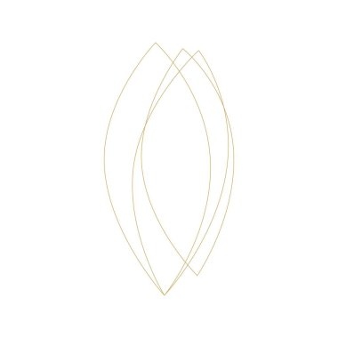 Anahat dekorasyon eleman geometrik çizgi vektör yaprak çerçeve