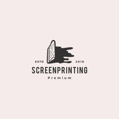 Serigrafi Baskı vektör logo şablonu