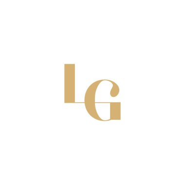 LG mektup logosu Monogram lettermark vektör simgesi