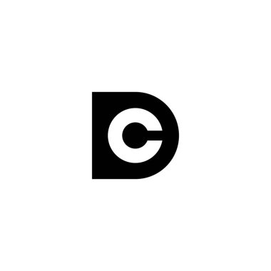 DC CD Monogram Logo vektör simgesi