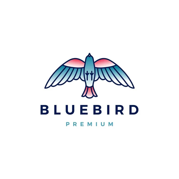 Rugindo pássaro logotipo ícone do vetor ilustração —  Vetores de Stock