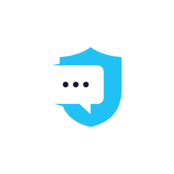Mensaje seguro de chat burbuja logo vector icono elemento — Vector de stock