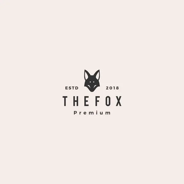 Fox logo hipster vintage retro vector icon illustration — Stock Vector