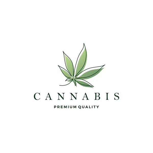 Cannabis hoja logo vector icono — Archivo Imágenes Vectoriales
