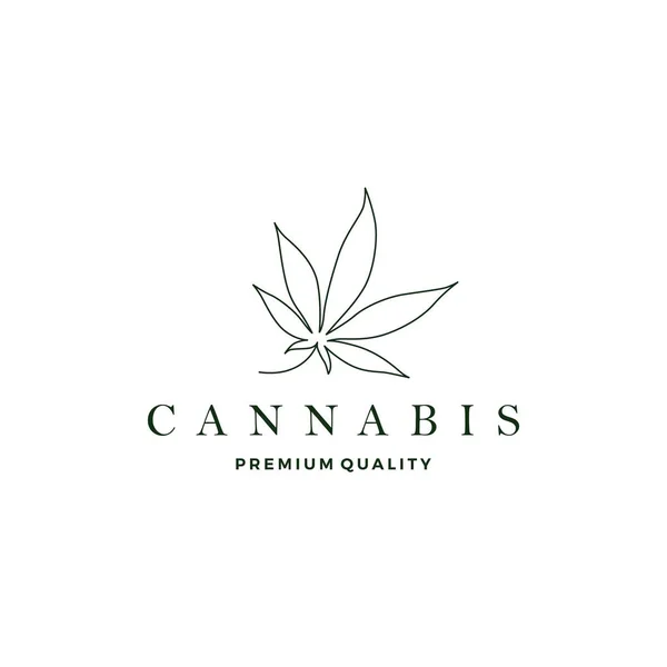 Cannabis hoja logo vector icono — Archivo Imágenes Vectoriales