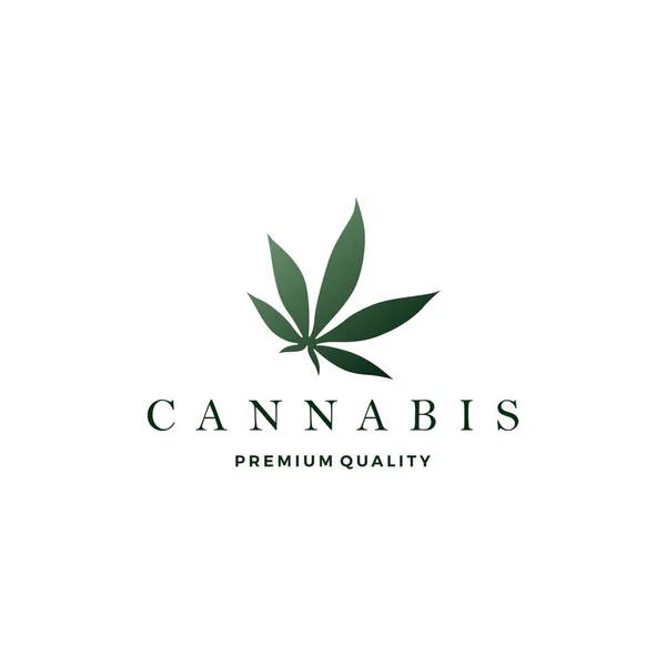 Cannabis hoja logo vector icono — Archivo Imágenes Vectoriales