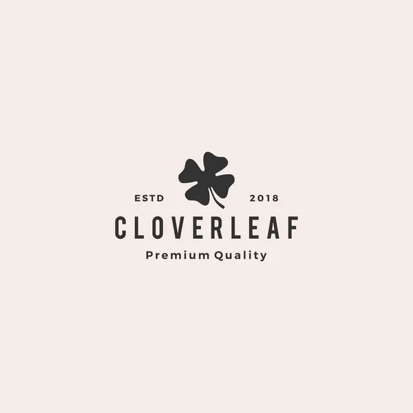 Clover leaf logo vector icon illustration — Stock Vector