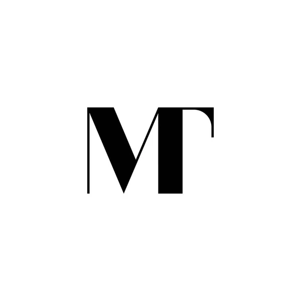 TM MT logo vector inicial monograma icono vector — Archivo Imágenes Vectoriales