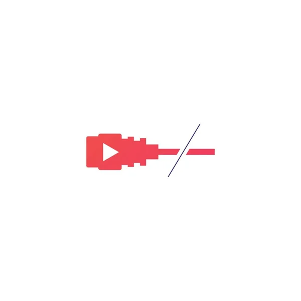 cordcutting logo tv cable vector icon illustration