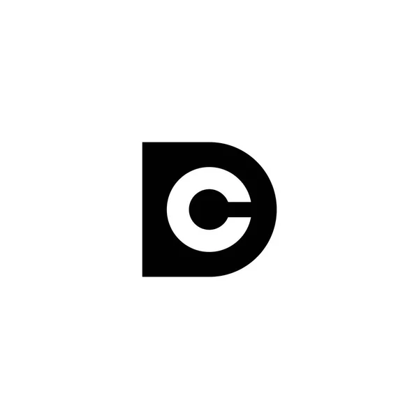 DC CD monogramma logo icona vettoriale — Vettoriale Stock